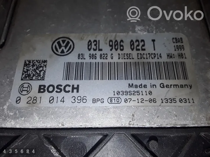 Volkswagen Tiguan Moottorin ohjainlaite/moduuli 03l906022t