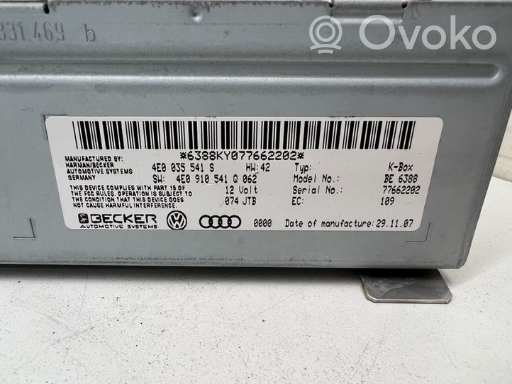 Audi Q7 4L Unité principale radio / CD / DVD / GPS 4E0910541Q