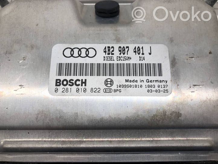 Audi A6 S6 C5 4B Moottorin ohjainlaite/moduuli 4B2907401J