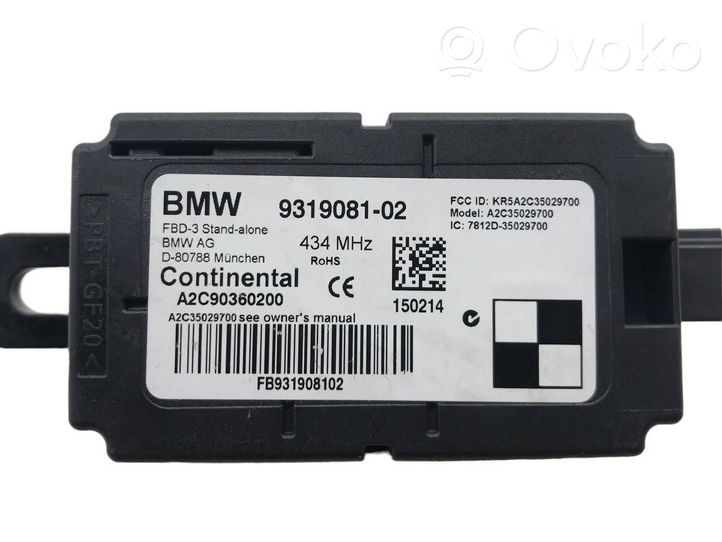 BMW 3 F30 F35 F31 Centralina della pressione pneumatico 61359319081