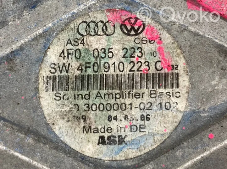 Audi A6 S6 C6 4F Skaņas pastiprinātājs 4F0035223