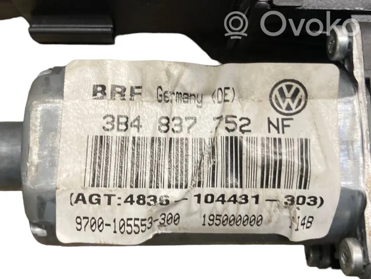 Volkswagen PASSAT B5.5 Front door window regulator motor 3B4837752