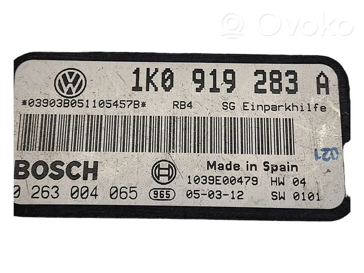 Volkswagen Golf V Sterownik / Moduł parkowania PDC 1K0919283A