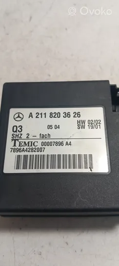 Mercedes-Benz A W169 Istuimen säädön moduuli A2118203626