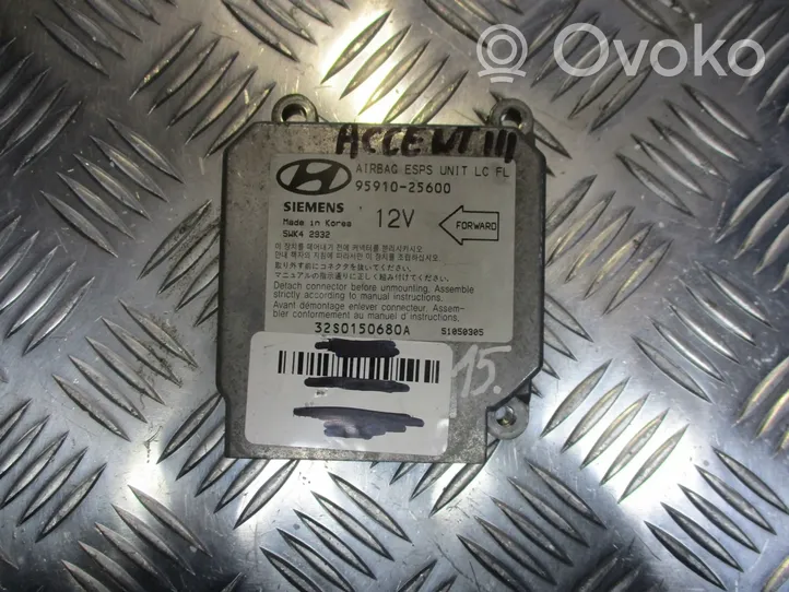 Hyundai Accent Module de contrôle airbag 95910-25600