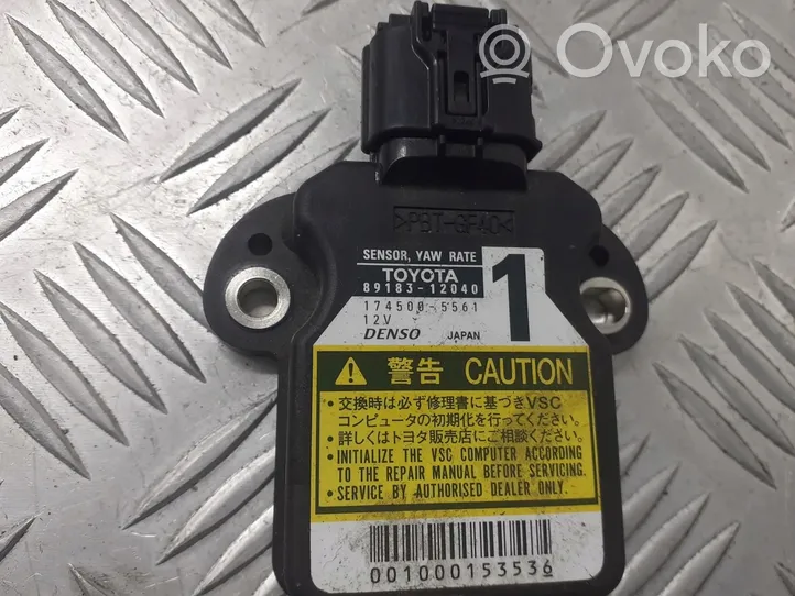 Toyota Auris 150 Autres dispositifs 89183-12040