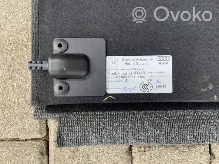 Audi Q7 4M Trunk/boot floor carpet liner 4M0863462C