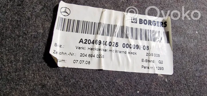 Mercedes-Benz C AMG W204 Garniture panneau latérale du coffre A2046940025