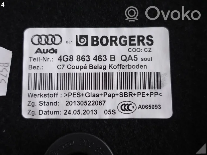 Audi A7 S7 4G Tavaratilan pohjan tekstiilimatto 4G8863463B