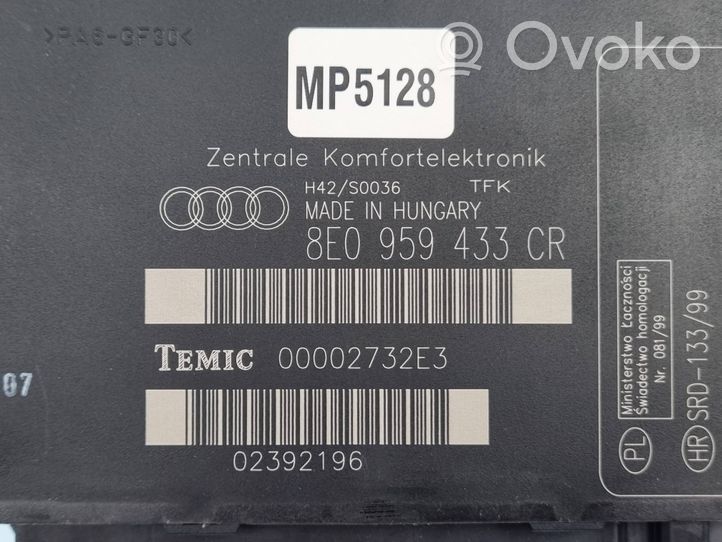 Audi A4 S4 B7 8E 8H Modulo comfort/convenienza 8E0959433CR