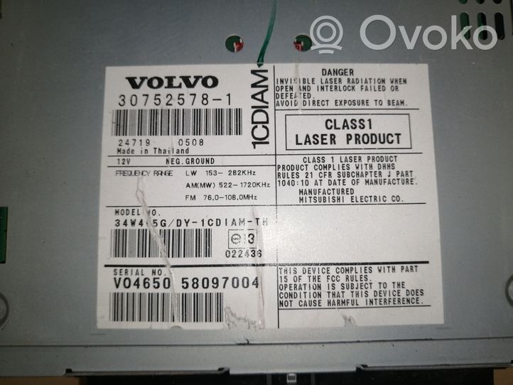 Volvo V50 Radio/CD/DVD/GPS-pääyksikkö 30752578