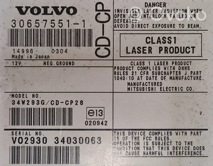 Volvo XC90 Caricatore CD/DVD 30657551