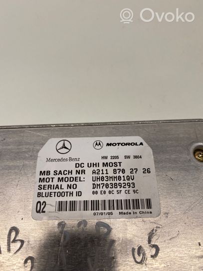 Mercedes-Benz E W211 Centralina/modulo bluetooth A2118702726