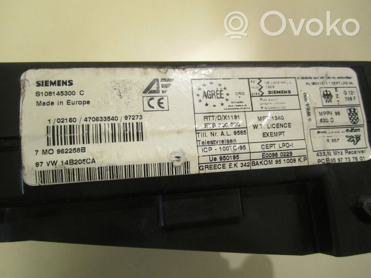 Volkswagen Sharan Module de fusibles 7M0962258B