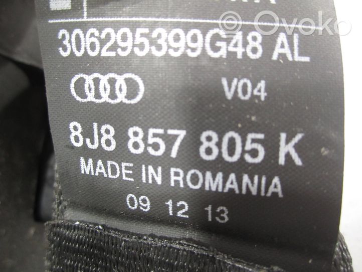 Audi TT TTS Mk2 Pas bezpieczeństwa fotela tylnego 8J8857805K