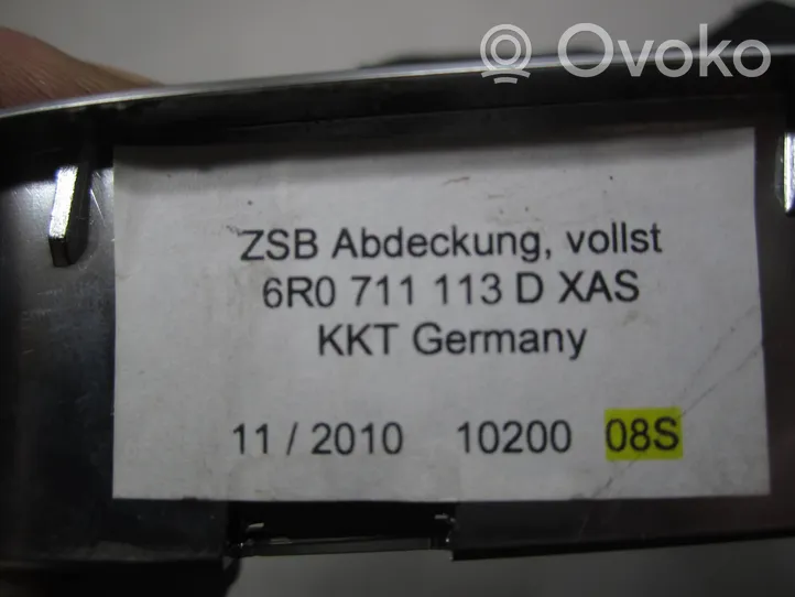 Volkswagen Polo V 6R Vaihteenvalitsimen kehys verhoilu muovia 6R0711113D