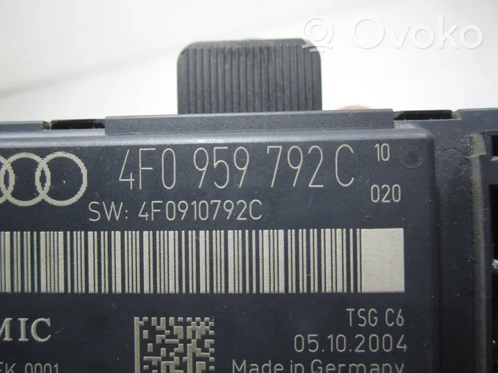 Audi A6 S6 C6 4F Door control unit/module 4F0959792C