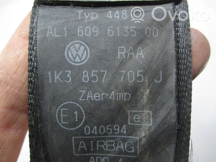 Volkswagen Golf V Pas bezpieczeństwa fotela przedniego 1K3857705J