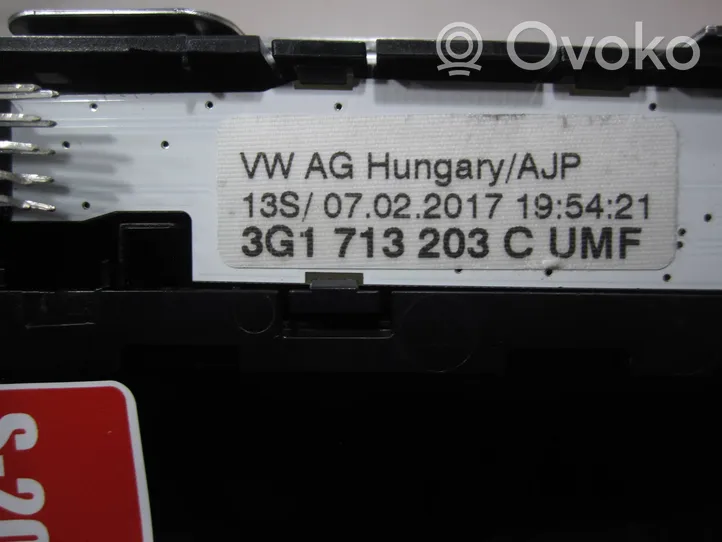 Volkswagen PASSAT B8 Drążek / Pokrętło zmiany biegów 3G1713203C