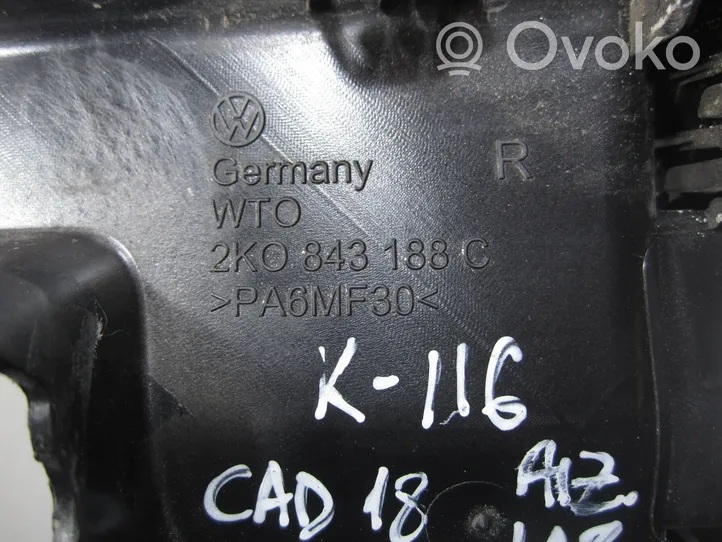 Volkswagen Caddy Zaślepka szyny drzwi bocznych / przesuwnych 2K0843188C