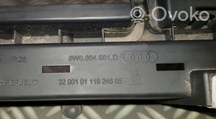 Audi A4 S4 B9 8W Hansikaslokeron keskikonsoli 8W0864981D