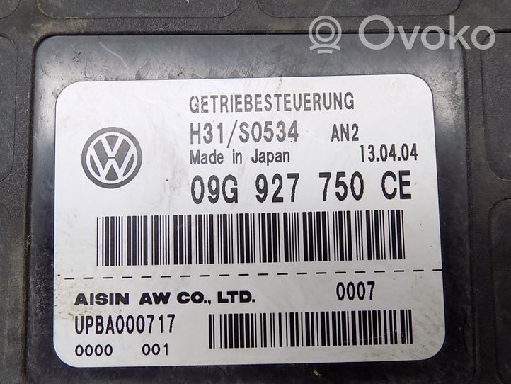 Audi A3 S3 8P Vaihdelaatikon ohjainlaite/moduuli 09G927750CE