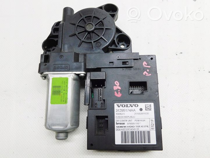 Volvo C30 Front door window regulator motor 31295174AA