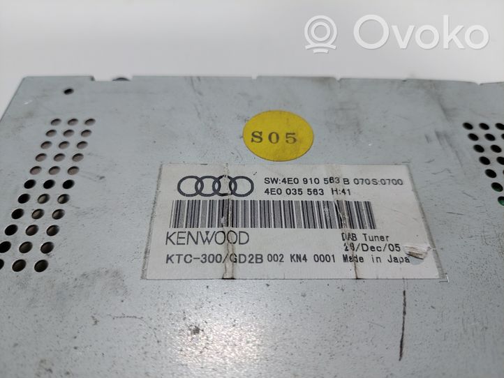 Audi A8 S8 D3 4E Amplificateur d'antenne 4E0910563B