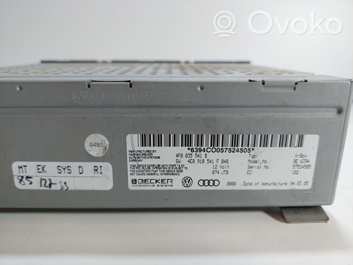 Audi A6 S6 C6 4F Unité principale radio / CD / DVD / GPS 4F0035541B