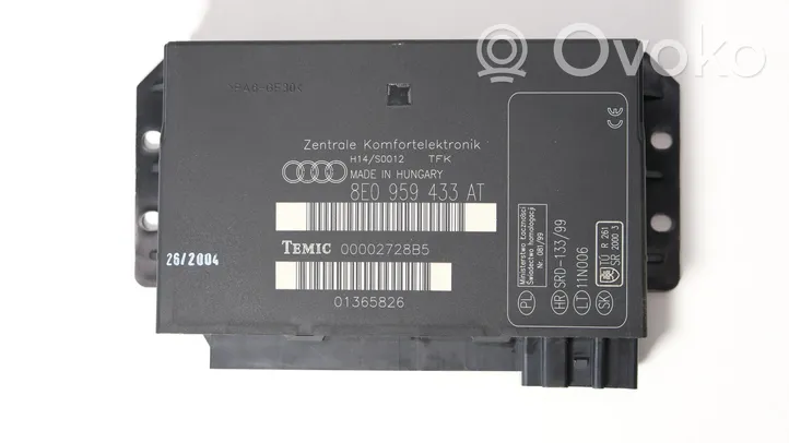 Audi A4 S4 B6 8E 8H Moduł / Sterownik komfortu 8E0959433AT