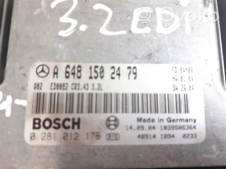 Mercedes-Benz S W220 Moottorin ohjainlaite/moduuli 0281012176