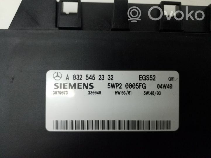 Mercedes-Benz CLK A209 C209 Module de contrôle de boîte de vitesses ECU A0325452332