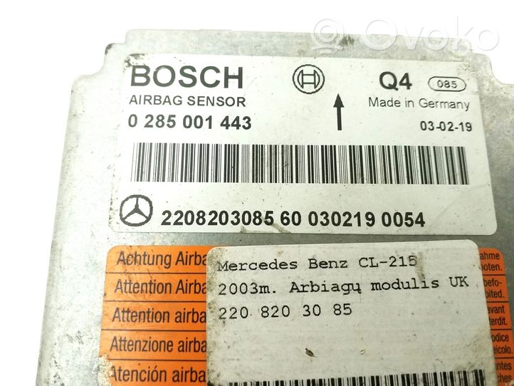 Mercedes-Benz CL C215 Airbagsteuergerät A2208203085