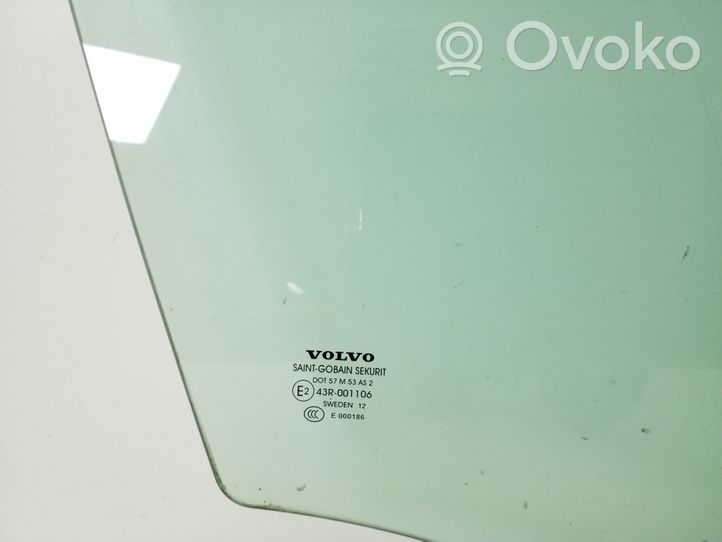 Volvo V60 Front door window glass four-door 31385413