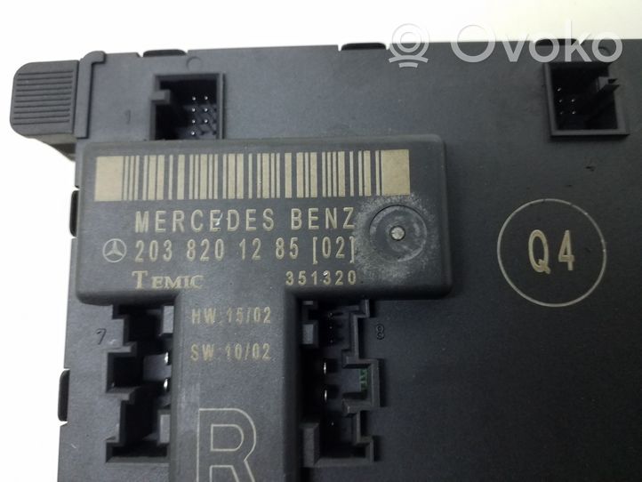 Mercedes-Benz CLC CL203 Durų elektronikos valdymo blokas A2038201285