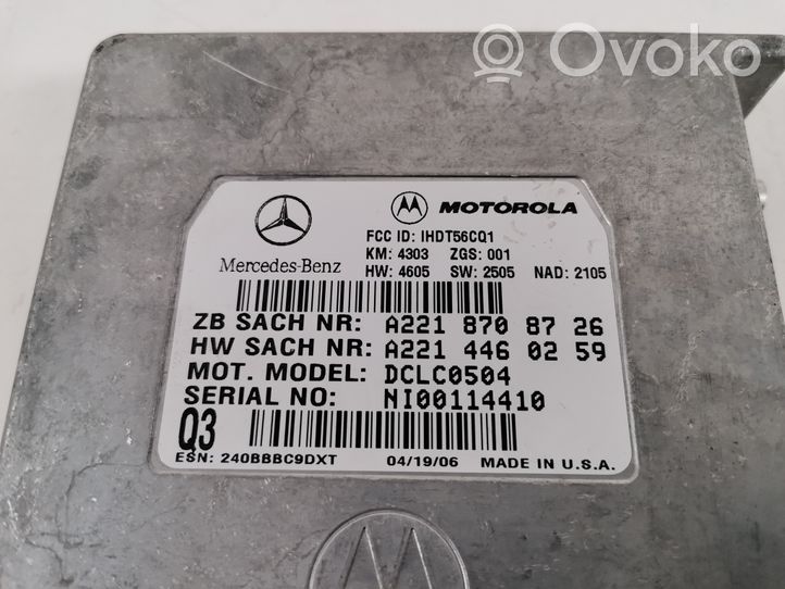 Mercedes-Benz SLK R171 Muut ohjainlaitteet/moduulit A2218708726