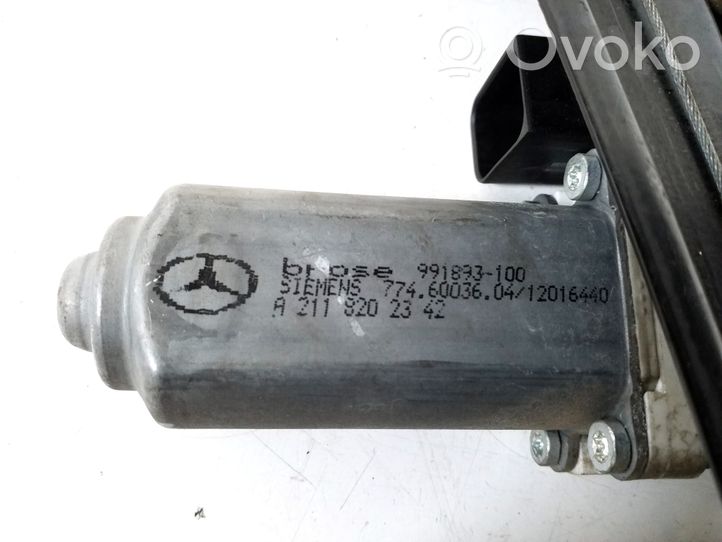 Mercedes-Benz E W211 Rear door window regulator with motor A2117300346