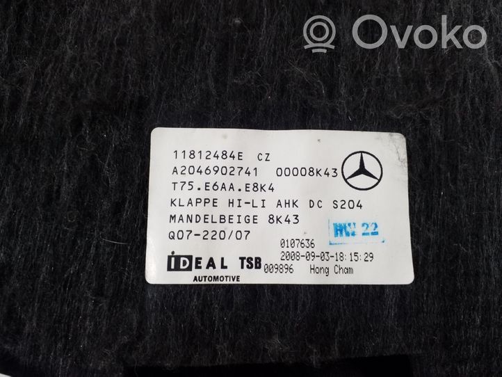 Mercedes-Benz C W204 Rivestimento pannello laterale del bagagliaio/baule A2046902741