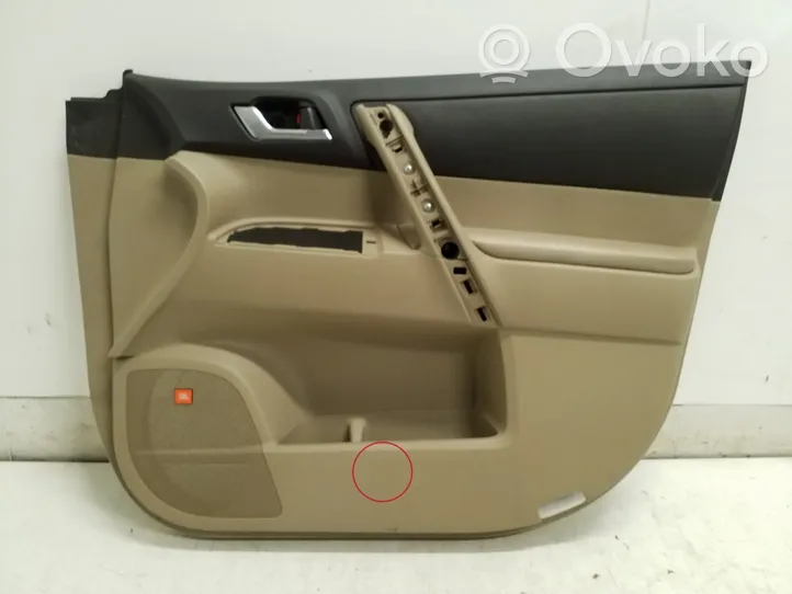Toyota Highlander XU40 Garniture de panneau carte de porte avant 67777-X1T02