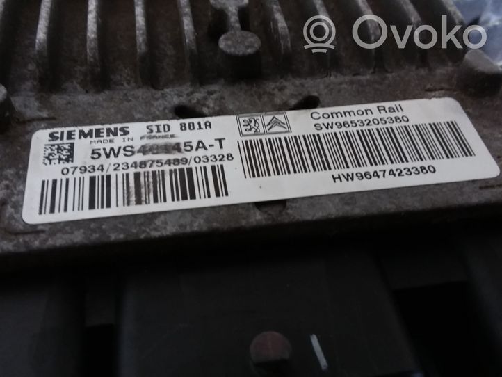 Peugeot 307 Calculateur moteur ECU 5WS40145AT