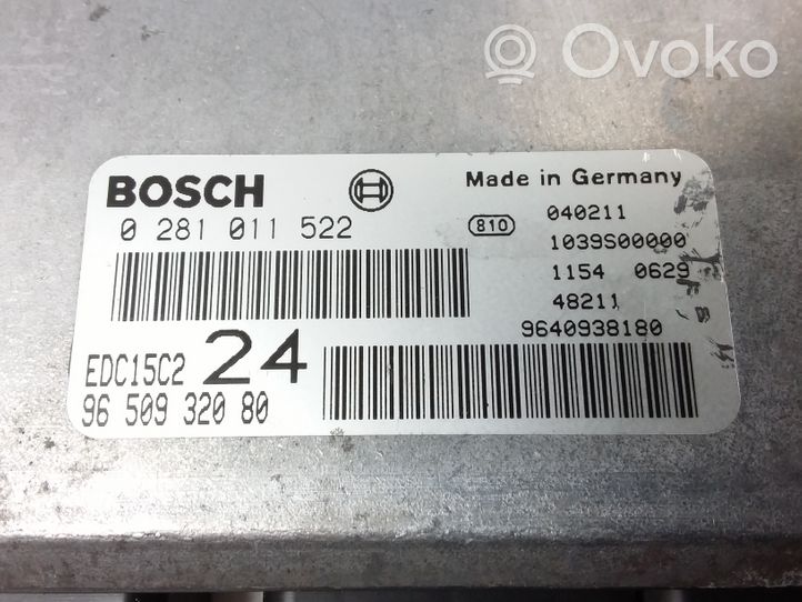 Peugeot 807 Calculateur moteur ECU 0281011522