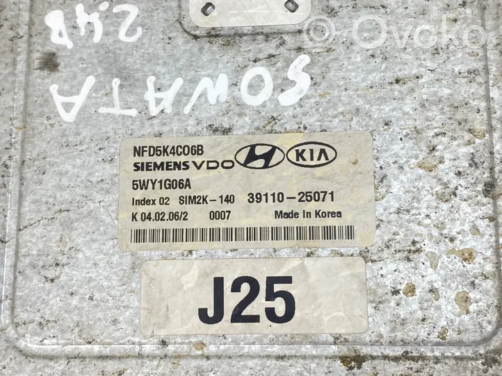 Hyundai Sonata Sterownik / Moduł ECU 3911025071