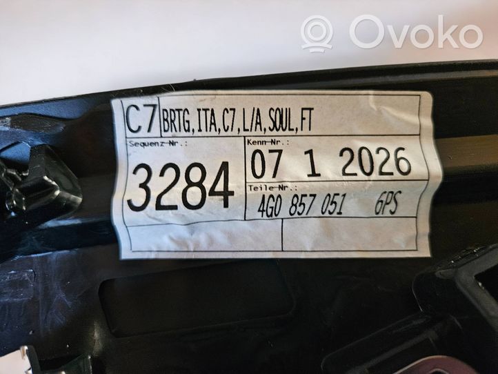 Audi A6 S6 C7 4G Paneļa dekoratīvās apdares vairogs (centrālais) 4G0857051