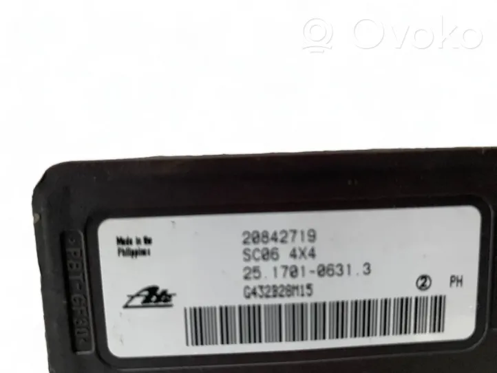 Opel Antara ESP (stability system) control unit 20842719