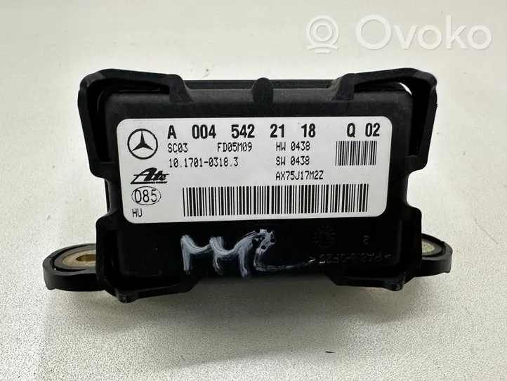 Mercedes-Benz S W221 Sensore di imbardata accelerazione ESP A0045422118