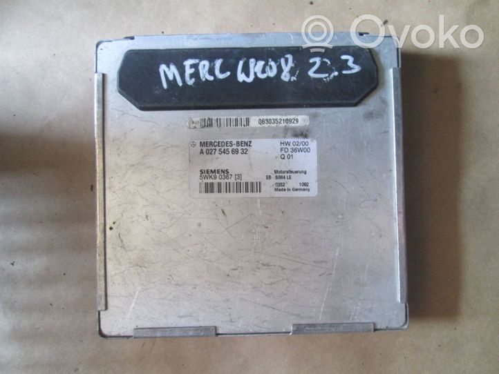 Mercedes-Benz CLK A208 C208 Kit centralina motore ECU e serratura A0275456932