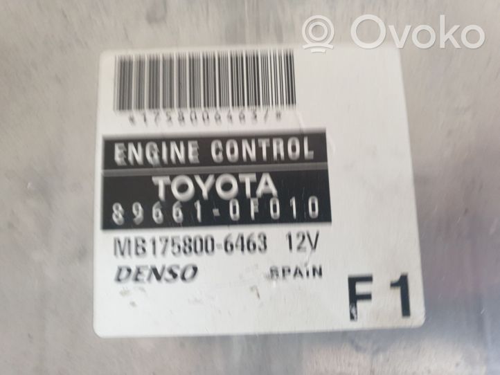 Toyota Corolla Verso E121 Sterownik / Moduł ECU 896610F010