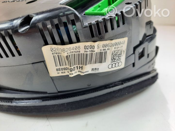 Audi A4 S4 B7 8E 8H Geschwindigkeitsmesser Cockpit 0263626408