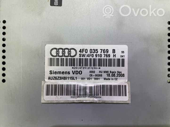 Audi A6 S6 C6 4F Stacja multimedialna GPS / CD / DVD 4F0035769B
