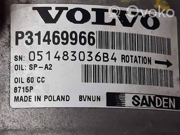 Volvo V40 Ilmastointilaitteen kompressorin pumppu (A/C) P31469966